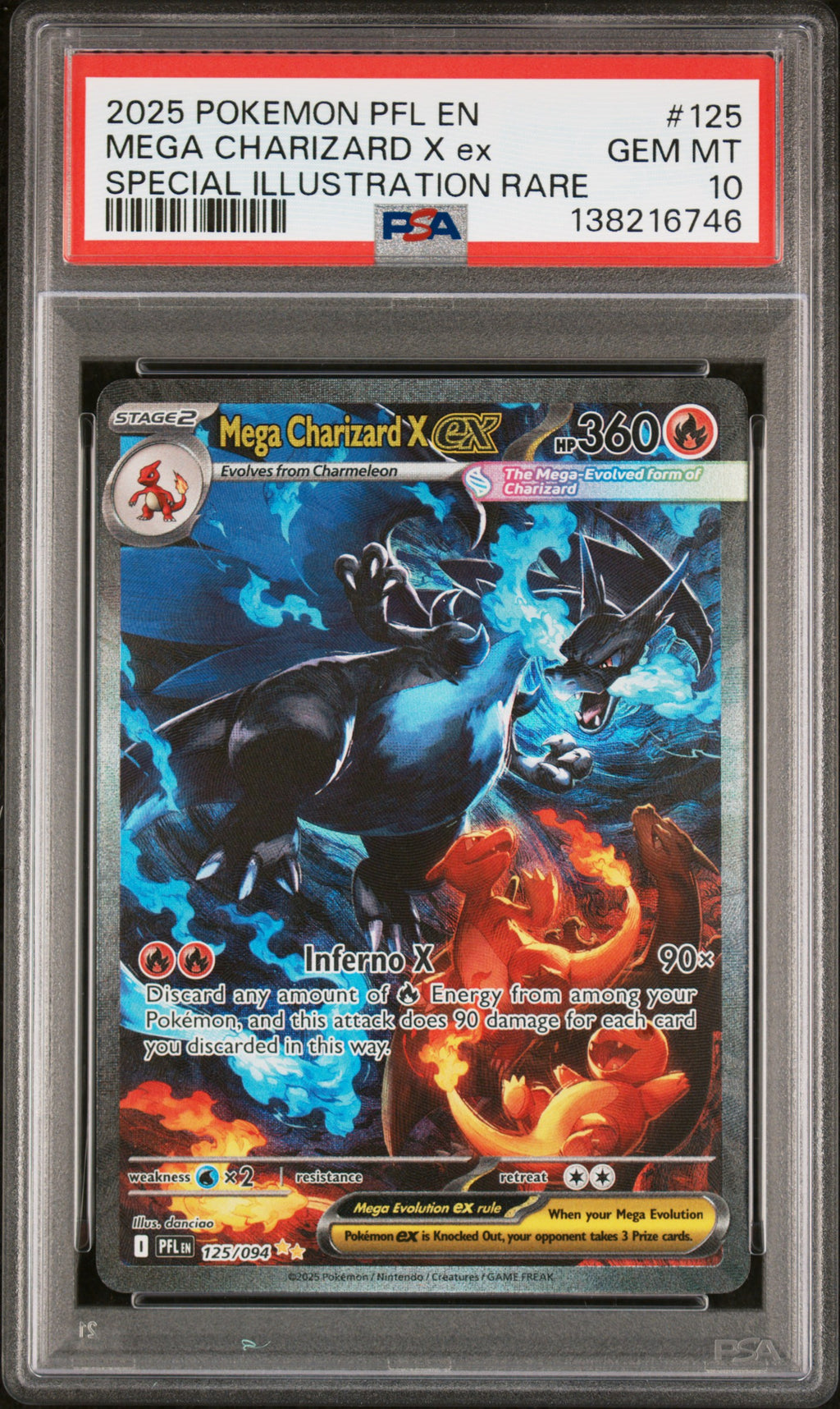 Phantasmal Flames Mega Charizard X ex SIR #125