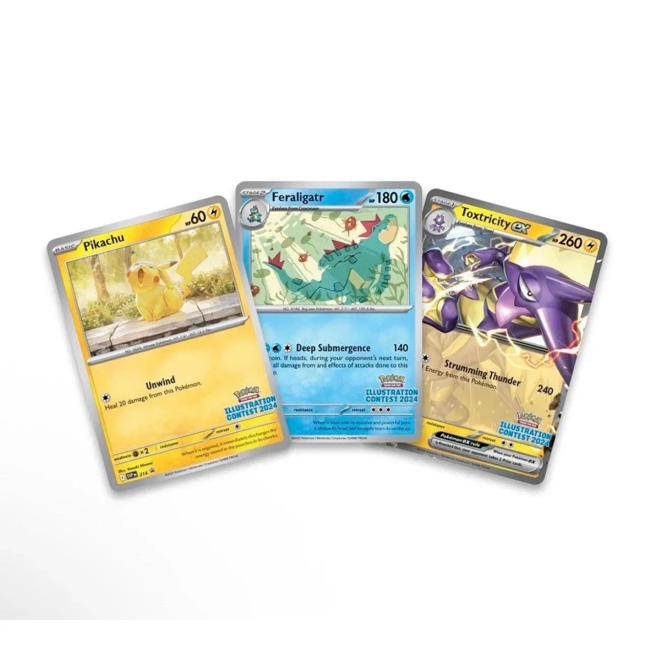 Pokémon Illustration Contest 2024 Sealed Pack of 3 Cards